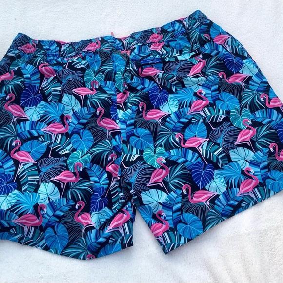 Men's Flamingo Swim Trunks 4-Way Stretch UPF 50 Resort Swim Trunks Sz. XXL - Picture 7 of 8